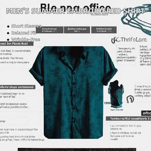 Camisa Casual de Manga Corta para Hombre, Antiarrugas, con Patrón de Puntos Bordados, Primavera, Fibra de Poliéster, Cierre de Botón Sencillo, Suministro ODM - Product Image 2