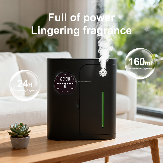 Wall-Mounted App-Controlled Two-Fluid Essential Oil Atomizer 101-200ml Large Waterless Smart Aromatherapy Household Hotel