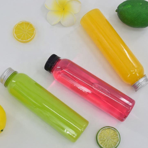 ขวดเครื่องดื่มพลาสติก PET สีสันสดใส รูปทรงกระบอก ฝาเกลียว สำหรับน้ำผลไม้ น้ำดื่ม เกรดอาหาร ขนาด 8 ออนซ์ 12 ออนซ์ 16 ออนซ์ - Product Image 5