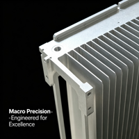 Radiateur professionnel en aluminium extrudé 6061 pour équipement de fabrication de semi-conducteurs de haute précision