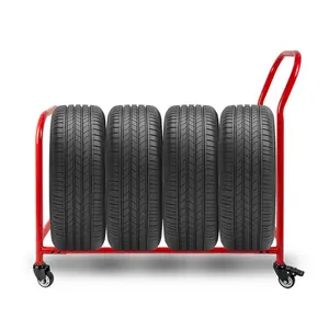 מתלה קיבולת גבוהה מתגלגל אחסון צמיגים לחסכון יעיל בחלל - Product Image 2