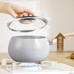 Non Stick Mini Saucepan Gray 18Cm Milk Pot For Baby Food Cooking On Gas Stove - Product Image 3