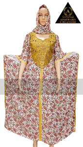 Vestido Abaya Maxi Estampado de Talla Grande para Mujer, Kaftán Árabe de Rayón con Cuello Abierto, Traje de Verano, Suministro al por Mayor, Sin Costuras, Corto - Product Image 2