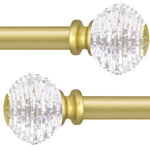 Set di Aste per Tende in Ferro Dorato Moderno e Minimalista, Stile Art Deco, Robuste e Decorative per la Casa - Product Image 1