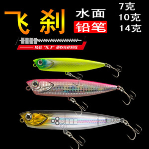 Señuelo de superficie tipo lápiz de 12 cm, flotante, duro, para pesca de lubina, señuelo de superficie de lanzamiento largo, para agua dulce. - Product Image 2