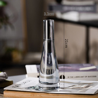 Vases à fleurs en verre nordique moderne, vente directe d'usine, décoration d'intérieur, élégant vase à fleurs à tige unique, transparent, haut et fin