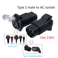 Adaptateur de chargeur EV Mennekes de type 2, 230V vers prise AU (AS/NZS 33112), 3,5/7Kw, 16A