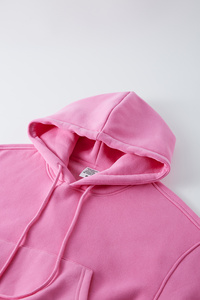 Conjunto de Sudadera Corta Sexy Estilo Europeo y Americano, Sudadera Gruesa de Color Sólido para Otoño e Invierno - Product Image 5