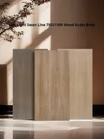 Carreaux de céramique intérieurs effet bois naturel, finition velours, grain de bois, brillance mate, 750x1500mm, antidérapants, pour salon, salle à manger, magasin