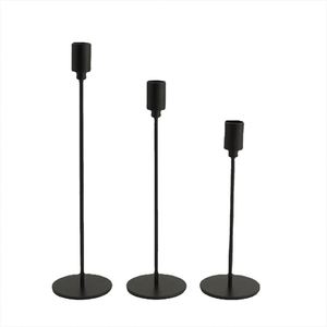 Ensemble de bougeoirs dorés, porte-bougie vintage en fer, support décoratif pour bougies piliers, pour mariage, fête, spa, événements formels - Product Image 1