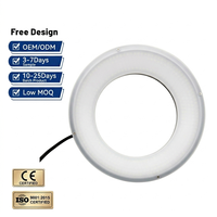 Anneau lumineux LED circulaire personnalisable DC24V, indice de protection IP66, en alliage d'aluminium, luminosité réglable, personnalisable en usine, détection