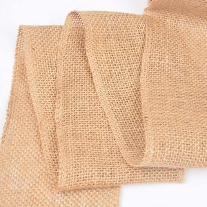 Rollo de tela de arpillera para pasillo Natural de 40 pulgadas, tela de yute 100%, tela de arpillera Yute, bordes cosidos - Product Image 1
