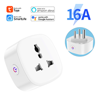Enchufe Inteligente WiFi Estándar Universal de 16A, Resistente al Fuego, Portátil, Certificado por CE, ROHS y FCC, 1 Año de Garantía, Control por Aplicación Tuya Smart Life