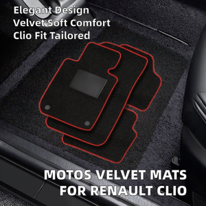 <span class=keywords><strong>Tappetini</strong></span> Auto in Velluto GZYLC per Renault <span class=keywords><strong>Clio</strong></span> <span class=keywords><strong>IV</strong></span> 2012-2019, Compatibili anche con la Versione Grandtour, Set Rosso per un Nuovo Comfort di Guida - Product Image 2