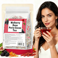 Teh Relaksasi Penenang Suasana Hati Anti Stres Mulberry Rose Poria Teh Bunga Sore Hari untuk Wanita