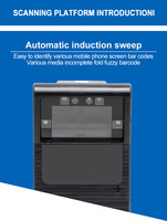Lector de Códigos QR Vertical de Alto Rendimiento Syble XB-8206G, Verificador de Precios Android 2D, Escáner de Códigos de Barras de Escritorio