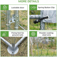 Jaula Grande para Aves de Corral al Aire Libre, Gallinero Económico con Estructura Metálica, Fácil de Montar, en Venta