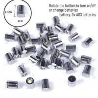 Mini Botones LED Intermitentes, Botón de Cambio de Color con Batería para Kits de Resina Brillante DIY, Productos Micro LED