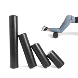 Rullo da Massaggio in Schiuma EPP Nero Solido per Yoga e <span class=keywords><strong>Pilates</strong></span>, Rilassamento Muscolare di Schiena, Piedi e Gambe, Esercizi Fitness e Massaggio Profondo dei Tessuti - Product Image 1