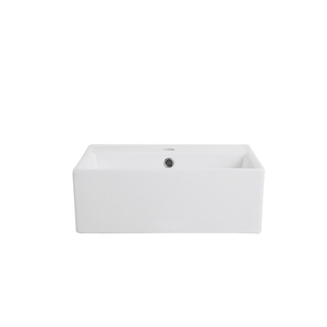 Lavabo de Baño de Cerámica Blanca de Diseño Personalizado, Lavabo Moderno <span class=keywords><strong>Cuadrado</strong></span> de Arte para Sobreponer - Product Image 5