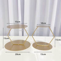 Séparateur de gâteaux moderne en métal doré en forme de cœur, plateau de décoration pour mariage et fête, accessoires de pâtisserie