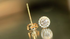 Xinfly Custom 18K Gold Jewelry Wholesale Engraved Stud Earrings with Free Gift <b>Box</b> Bulk Order for MOQ 2 Pairs Fashion Accessory - Product Image 4