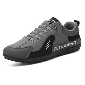 Feinaipao Men's Spring Casual Basketball <b>Style</b> Low-Top Sneakers Lightweight Rubber Sole Round Toe Lace-Up <b>Walking</b> <b>Shoes</b> - Product Image 1