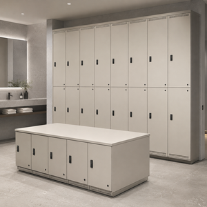 Wholesale Custom Compact Laminate Metal Modern Gym Locker Waterproof Electronic Assembled Commercial Public Storage MODERN DESIG - Product Image 1