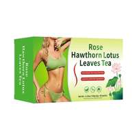 Tisane Détox Minceur aux Feuilles de Rose, Aubépine et Lotus, Sachets de Thé Herbal, Boîte de 150g, Saveur Florale Légère, Boisson Saine pour Femmes