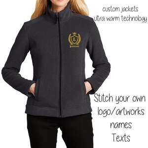 Vestes polaires personnalisées ultra chaudes pour femmes automne/hiver col montant motif décoration rembourrage polyester - Product Image 6