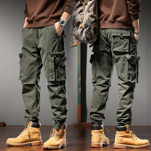 Pantalones de Trabajo Estilo Americano para Hombre, Primavera y Otoño, Rectos, Resistentes, Casuales, con Múltiples Bolsillos, Tipo Cargo - Product Image 4