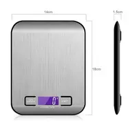 المحمولة للطي الرقمية مطبخ مقياس 3 كجم 5 كجم الغذاء قياس ميزان إلكتروني الرصيد مع السلطانية