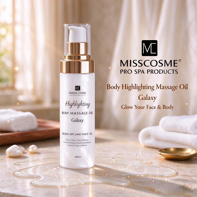 Custom Logo Shimmering Body Highlighting Massage Oil Moisturizing ...