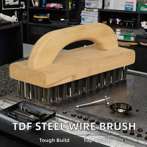 Tdf כבד החובה חרק חוט פלדה ניקוי קצבים בלוק עץ מברשת diy תעשייתי כיתה נירוסטה oem להתאמה אישית - Product Image 2