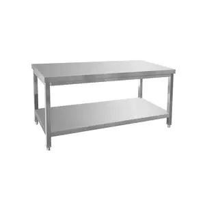 Customized Metal Worktable Commercial Prep Table Adjustable Feet Stainless Steel Work Bench