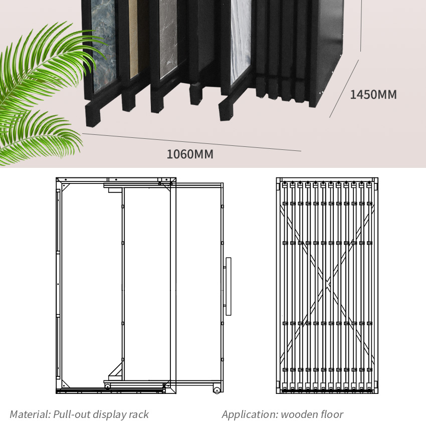 Factory Pull Out Stone Sample Stand Panel Slab Granite Showroom Sintered Stone Ceramic Rotatable Slide Marble Tile Display Racks