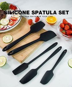 Espátula de Silicona Antiadherente Ecológica de 11 Pulgadas, Certificada por Lfgb, con Logotipo Personalizado en Negro/Rojo para Cocina y Repostería, Directo de Fábrica - Product Image 3