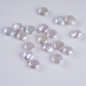 Cadena de Perlas de Agua Dulce Barrocas de Dos Caras de 10-11 mm de Zhuji, Blancas/Rosadas, con Orificio Recto, Accesorios de Joyería DIY - Product Image 1