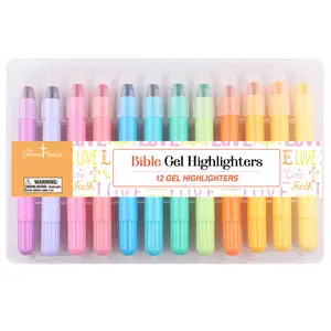 8 Earthy Bible Highlighters No Bleed or Smear, Bible Safe Gel Highlighters,  Bible Markers No Bleed Through, Dry Highlighters Set 