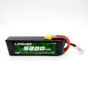 Высокая скорость разряда 120C 5200 мАч 22,2 В Lipo батарея RC вертолет БПЛА аккумуляторная батарея 3,7 В Lipo 5200mah A + класс - Product Image 4