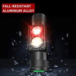 Hoch leistungs scheinwerfer Wasserdichter wiederauf ladbarer LED-Scheinwerfer Rotes Sicherheits licht Tragbarer Scheinwerfer Außen fackel Blau