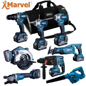 Marvel Gereedschap Hight Kwaliteit 10 In 1 Set 18V 20V Borstelloze Cordless Lithium-Ion 15-Tool combo Kit Cordless