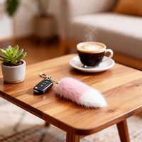 2 Pièces Porte-clés Queue de Renard en Peluche Moelleuse pour Breloque de Sac, Breloque de Sac à Main, Accessoires de Cosplay et Fêtes Thématiques