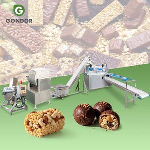 Peanut Cutting Mini Small Stuffed Slab Custom Extruding Press Granola Protein Bar Make Machine <b>Table</b> - Product Image 1