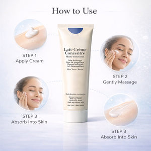 Crème hydratante miracle en gros Lait-Crème Concentré Français 75ml, écran solaire à l'Aloe Vera, base de maquillage multifonction tout-en-un - Product Image 6