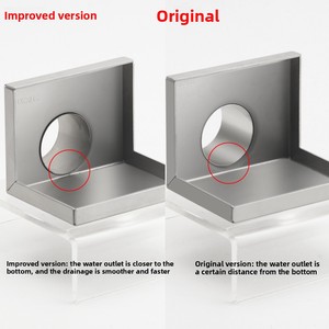 Drenaje de Piso en Forma de L para <span class=keywords><strong>Terraza</strong></span> Exterior, de Acero Inoxidable 304, con Pared Reforzada, Diseño Moderno y Simple, para Balcón y Esquinas - Product Image 3