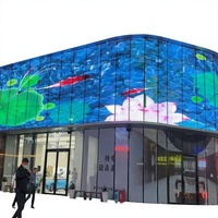 Écran LED transparent Decheng P3.91 avec garantie de 5 ans et gestion à distance pour la promotion dynamique des menus en vitrine de boulangerie