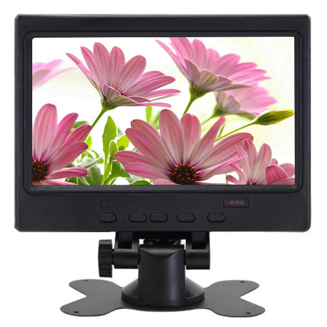 Small Size Mini Pos Display 7 Inch Car TV Lcd Monitor Pc Cctv Home Security Monitor 7 Inch Computer Monitor with VGA HDMIed AV