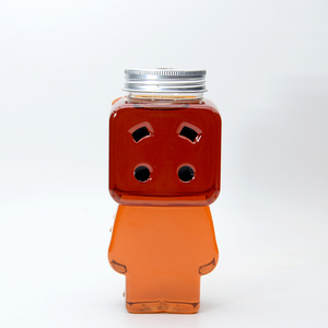 Botella Cuadrada de PET de 500 ml con Diseño Creativo de Muñeco de Dibujos Animados para Jugo, Té Negro, Refrescos, Bebidas Energéticas, Whisky, Celebridad de Internet, Gran Capacidad - Product Image 2