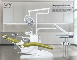 Complete Modern <strong>Dental</strong> <strong>Chair</strong> with <strong>Electric</strong> Control <strong>Unit</strong> and LED Oral Light Plastic Material CE Certified Meeteeth S670-A - Product Image 6